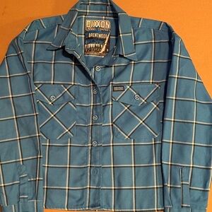 Dixxon The Brentwood Flannel Shirt Blue Cropped Western NEW Women’s Sz 2X